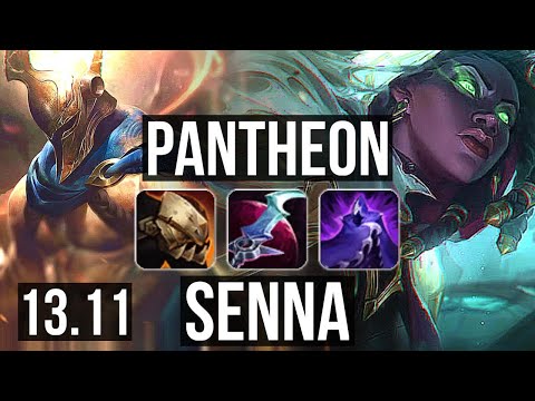 PANTHEON vs SENNA (TOP) | 11/1/4, 7 solo kills, Legendary | KR Master | 13.11