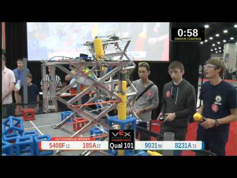 2015 VRC Tech Q101 - 5408F 185A vs 9031 8231A - 91 to 42 - VEX Worlds 2015 - Technology Division