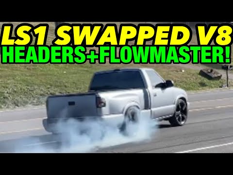 LS1 SWAPPED GMC Sonoma w/ SHORTY HEADERS & FLOWMASTER SUPER 10s!