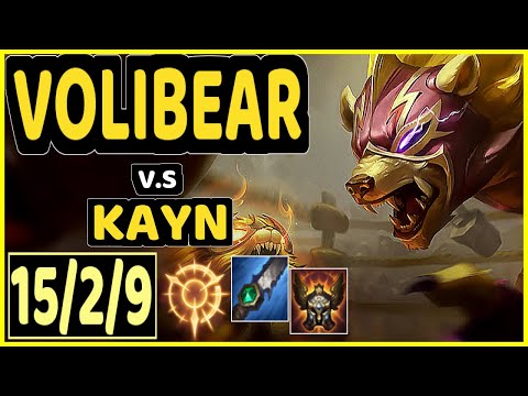 ICEBEASTO (VOLIBEAR) vs KAYN - 15/2/9 KDA JUNGLE CHALLENGER GAMEPLAY - EUW