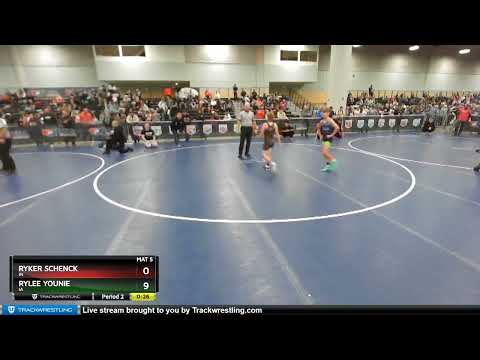 98 Lbs Champ. Round 1 - Rylee Younie, IA Vs Ryker Schenck, IN 05bc