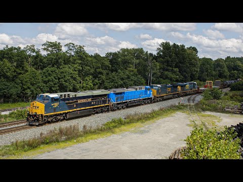 CSX 1827 leads M369 with a frendly crew (go to 1:50 for the train)