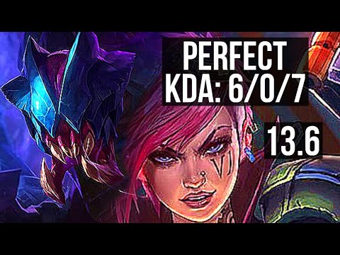 REK'SAI vs VI (JNG) | 6/0/7, 500+ games, Dominating | KR Challenger | 13.6