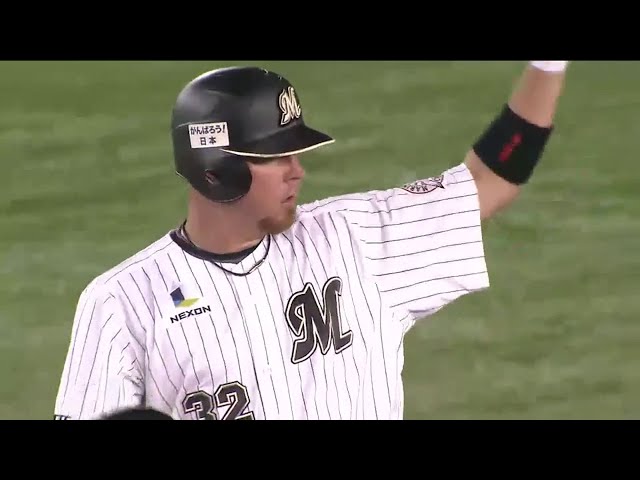 8回裏 マリーンズ・ブラゼル フェンス直撃タイムリー2塁打!!  2014/7/5 M-F