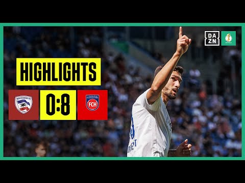 Neu-Erstligist mit perfekten neun Minuten: Rostocker FC - 1. FC Heidenheim | DFB Pokal | DAZN