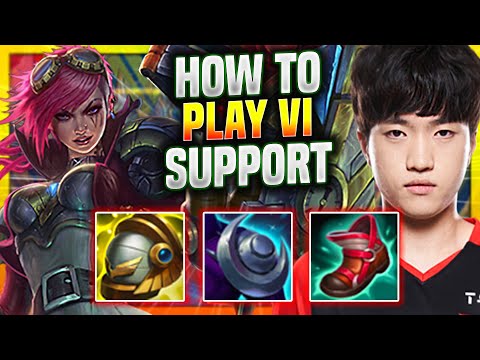 LEARN HOW TO PLAY VI SUPPORT LIKE A PRO! - T1 Keria Plays Vi Support vs Yuumi! | Season 2022