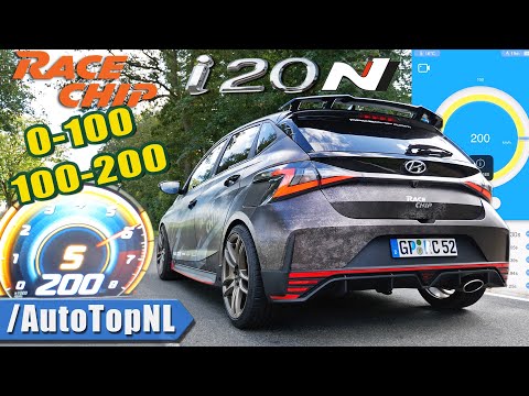 Hyundai i20N | STOCK vs@RaceChipChiptuning| 0-100 & 100-200 ACCELERATION & SOUND by AutoTopNL