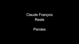 Claude François-Reste-paroles