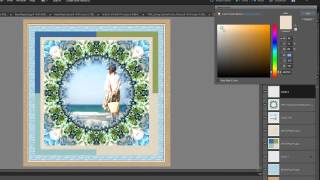 Digital Scrapbook Layout using Adobe PhotoShop Elements 10 and KaleidoFrames