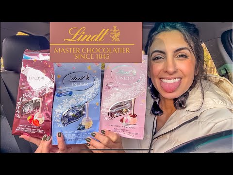 NEW Lindt Lindor Chocolates🍫 REVIEW- Blueberries & Cream, Strawberries & Cream + Neopolitan