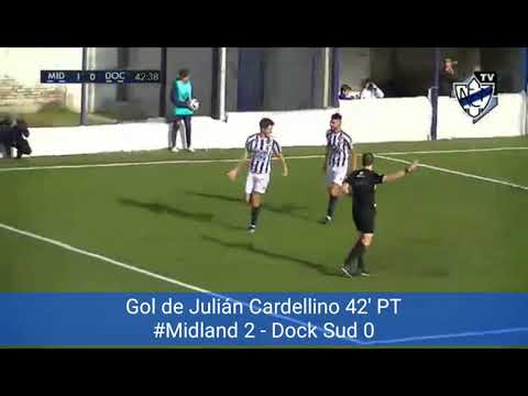 Gol de Julián Cardellino 42' PT (Midland 4 - Dock Sud 1. 20/8/2019)