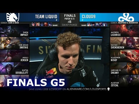 TL vs C9 - Game 5 | Grand Finals S9 LCS Summer 2019 PlayOffs | Team Liquid vs Cloud 9 G5