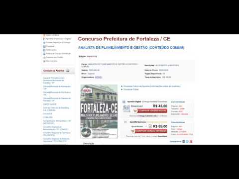 Concurso Prefeitura de Fortaleza / CE ANALISTA DE PLANEJAMENTO E GESTÃO