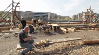 preview picture of video 'Osebergskipet bygges på nytt i Tønsberg'