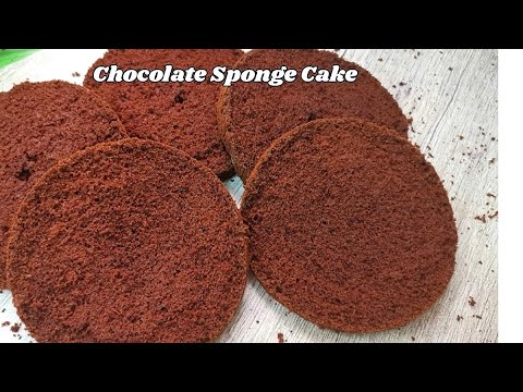 Chocolate sponge cake. Perfect chocolate cake