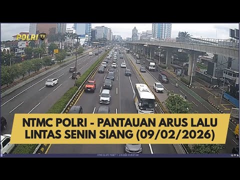 NTMC POLRI - PANTAUAN ARUS LALU LINTAS SENIN SIANG (09/02/2026)