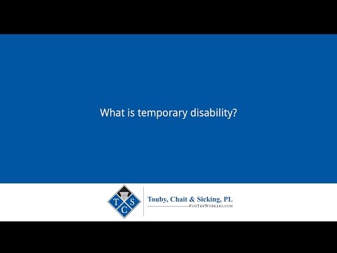What is temporary disability?