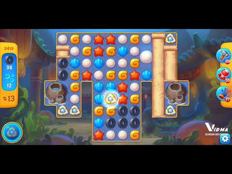 Fishdom. 5419 level no boosters and diamonds. 18 moves