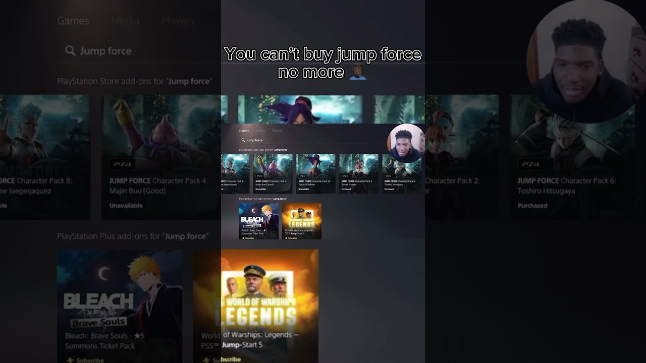 You can’t buy jump force no more 🤦🏿‍♂️ #shorts #anime #jumpforce