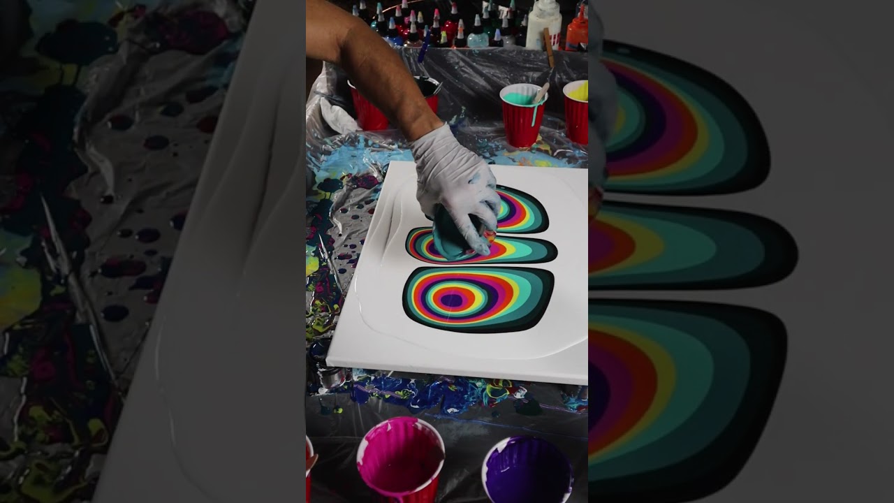 FREESTYLE PAINT POURING! - FLUID ART