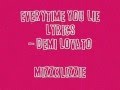 Demi Lovato - Every Time You Lie LYRICS 