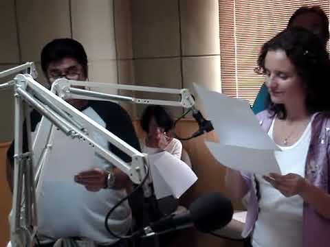 Bastidores de gravação de Radionovela Espírita na Rádio Boa Nova de Sorocaba em 2008