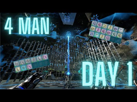 DAY 1 OF CLAIMING THE MOST OP CAVE IN ARK - MESA 4 MAN - ARK: Survival Evolved