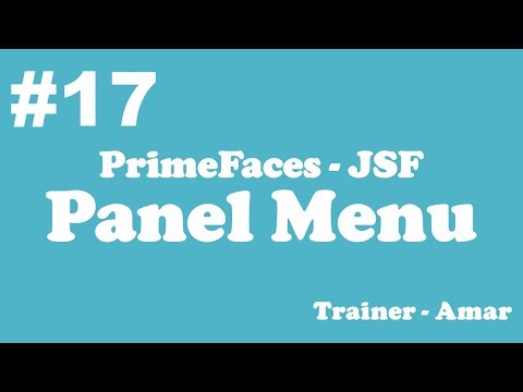 PrimeFaces - JSF Tutorial || Panel Menu  in PrimeFaces using Netbeans IDE || Part-17