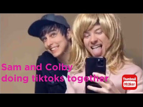 Sam and Colby doing tiktoks together