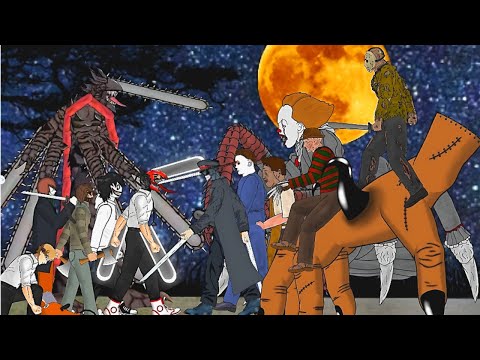 CHAINSAW MAN, CHAINSAW DEVIL, CREEPYPASTAS VS KATANA MAN, SLASHERS, THING - DC2