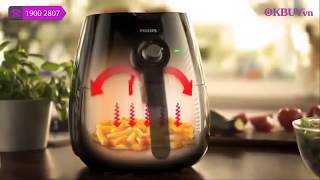 Video nồi chiên không dầu Philips Airfryer HD9220 (màu trắng, đen)