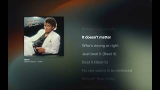 Michael Jackson - Beat It (Lyrics)
