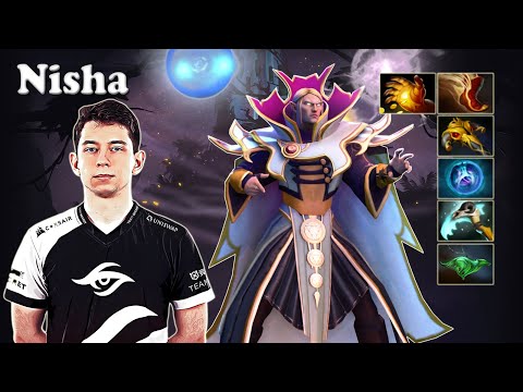 Nisha - Invoker Midlane vs w33 Batrider | Dota 2 7.30d Gameplay