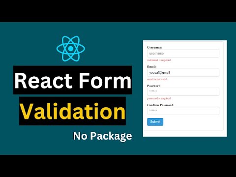 Form Validation In React Js React Form Validation