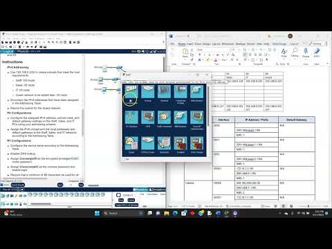 Create an Efficient IPv4 Addressing Scheme for Multiple Subnets using Packet Tracer activity 17.8.2.
