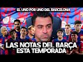 LAMINE YAMAL, CUBARSÍ, ARAUJO, XAVI, LEWANDOWSKI... LAS NOTAS DE LA TEMPORADA DEL BARCELONA