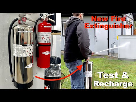 Huge New Water Amerex Fire Extinguisher Unboxing, Testing And Recharging.