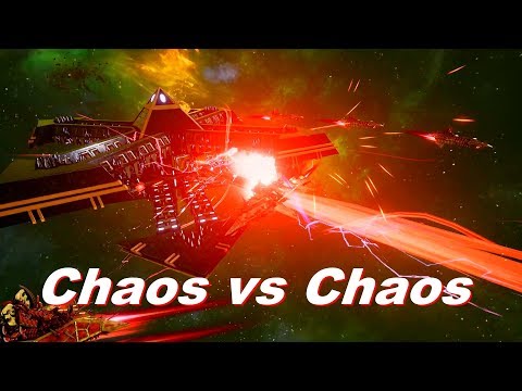 Chaos vs Blackstone Fortress! Rank 130, Heroic Difficulty, 1500 Points - Battlefleet Gothic Armada