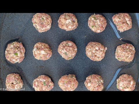 Easy Baked Italian Pork Sausage Meatballs Recipe - EatSimpleFood.com