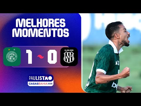 GUARANI 1 X 0 PONTE PRETA | MELHORES MOMENTOS | 6ª RODADA | PAULISTÃO CASAS BAHIA 2026