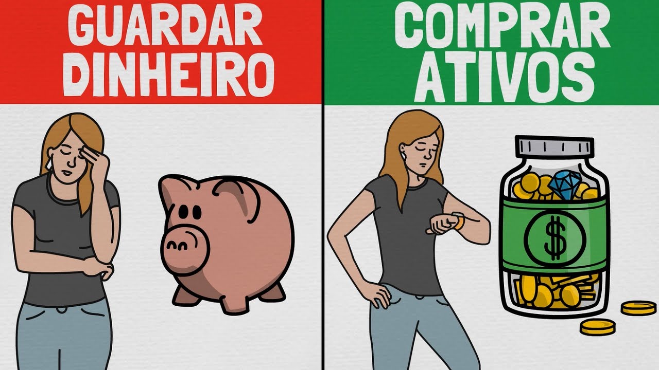A GRANDE Diferença Entre GUARDAR Dinheiro e COMPRAR ATIVOS - Finanças Pessoais