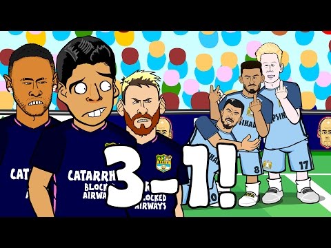MAN CITY vs BARCELONA 3-1: The Blue Moon Song! (Parody Goals Highlights UCL 16/17)