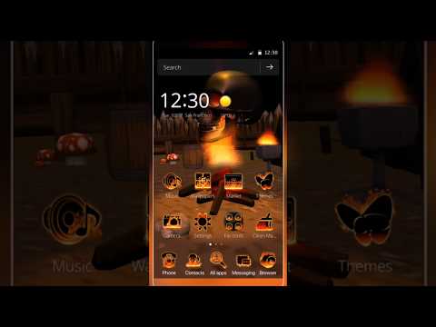 3D Cool Skull Theme With Flaming Wallpaper Video