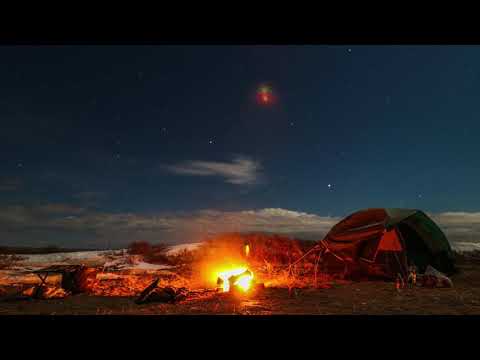 Campfire Sound & Loon Call {1 Hour}  **With Soothing Music**