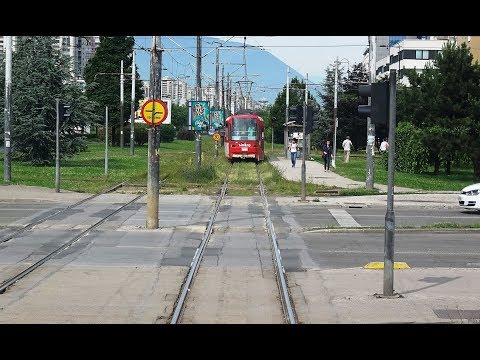 Sarajavo Trams   Driver's Eye View at x 3 Speed