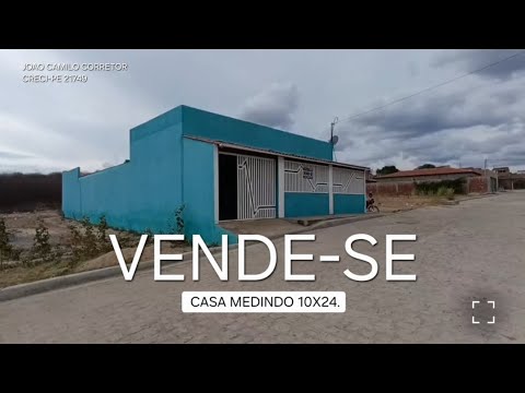 🏠 VENDE-SE CASA MEDINDO 10X24 NA CIDADE DE BREJINHO - PE, Próximo ao Posto de Saúde,  R$ 215.000,00💲