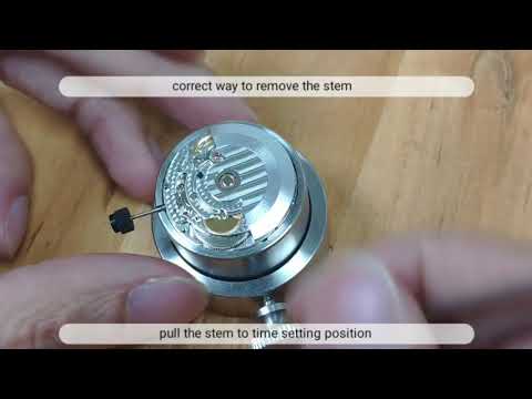 How to remove the stem? - Sea-gull ST2130, ETA 2824-2, Sellita SW-200
