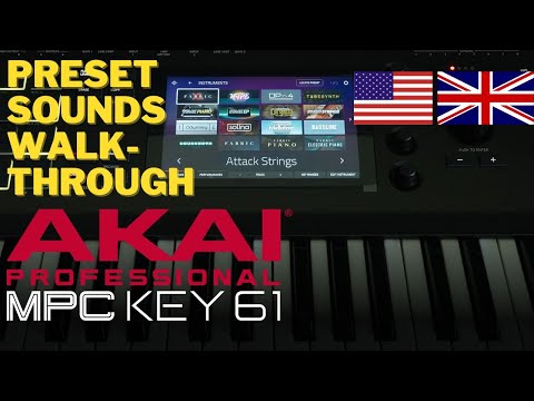 Akai Professional MPC Key 61 Preset Sounds Walkthrough