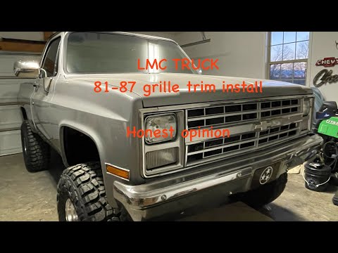 81-87 c-10 Squarebody LMC Truck grille trim install and review… Finishing up the front of the 83 K20