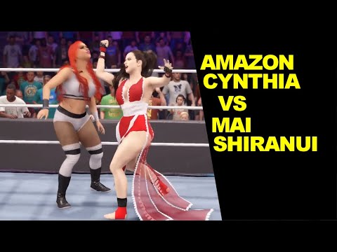WWE 2K22 Amazon Cynthia vs Mai Shiranui  - Extreme Rules